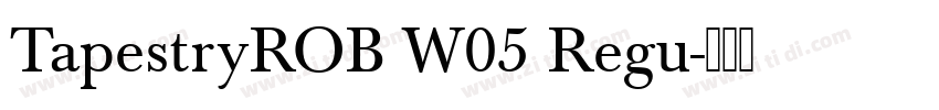 TapestryROB W05 Regu字体转换